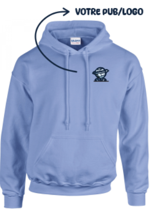 Pull à Capuche Personnalisé (Impression Grand Format (25cm), S)